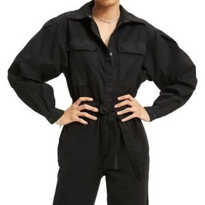 New with tags Good American Long Sleeve Snap Jumpsuit  - Good American s…